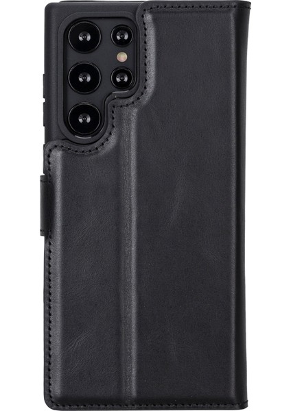 Samsung Galaxy S22 Plus Çıkarılabilir Deri Cüzdan Kılıf-Siyah fırsatları