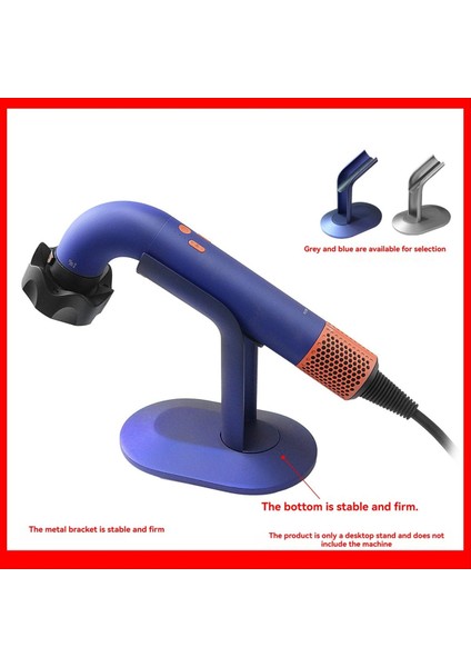 Saç Kurutucu Tutucu Masaüstü Standı Dyson HD17 HD18 Saç Kurutucu Metal Raf Banyo Organizatörleri Braket Gümüş (Yurt Dışından) indirimleri