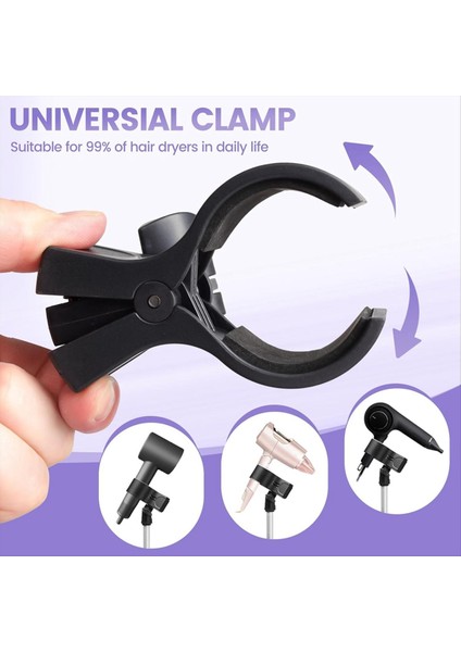 Ayarlanabilir Saç Kurutma Standı, Tripod ve Evrensel Klipli 29-59 Inç Saç Kurutma Tutucu, 360 Derek Döner (Yurt Dışından) indirimleri