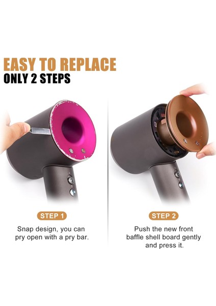 Ön Bölme Kabuk Kurulu Değiştirme Dyson Süpersonik HD01 HD02 HD03 HD07 HD08 Saç Kurutma Makinesi Eki Ön Kapak Gümüş (Yurt Dışından) indirimleri