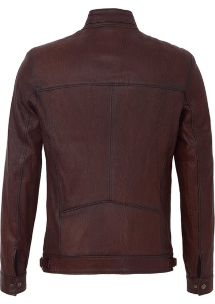 Kahverengi Hakiki Deri Erkek Hakiki Deri Mont - E25KDM310603-R4W