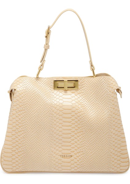 Bej Hakiki Deri Kadın El Çantası - S25K1BC80444-F0K