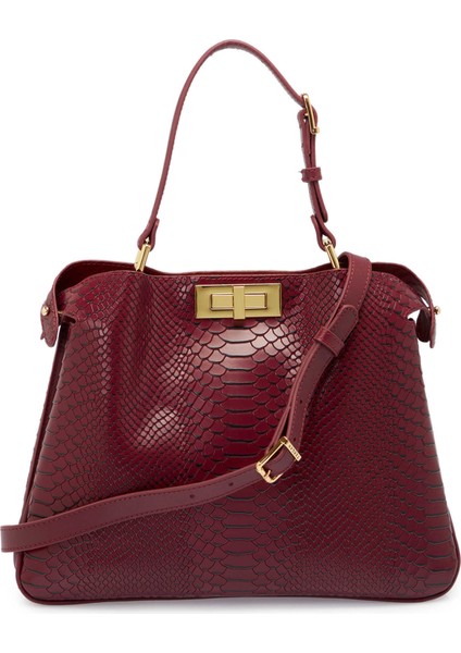 Bordo Hakiki Deri Kadın El Çantası - S25K1BC80444-F9J modelleri