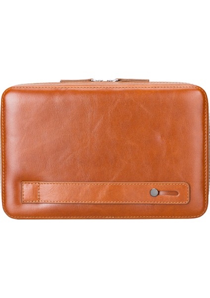 Epsilon Leather Travel Cable Organizer-Taba Renk