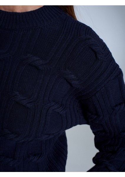 10825 Yün Karışımlı Kabartma Detaylı Triko Kazak-Laci Mel. fırsatları