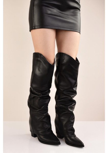 Kadın Körüklü Kalın Topuklu Kovboy Çizme modelleri