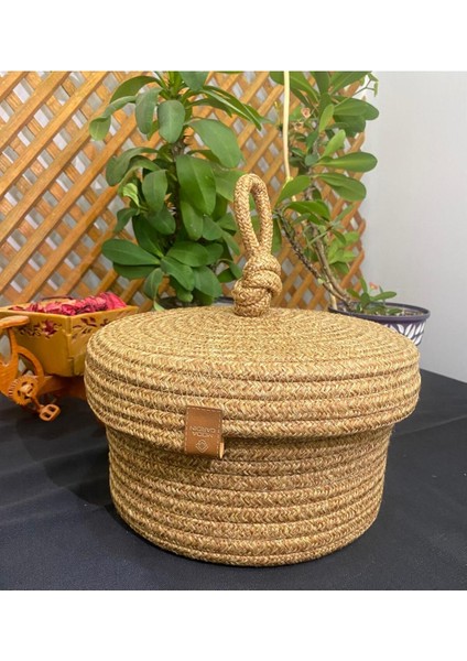 Jüt Hasır El Dokuma Çok Amaçlı Sepet Makyaj Banyo ve Mutfak Organizeri fiyatları