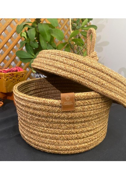 Jüt Hasır El Dokuma Çok Amaçlı Sepet Makyaj Banyo ve Mutfak Organizeri modelleri