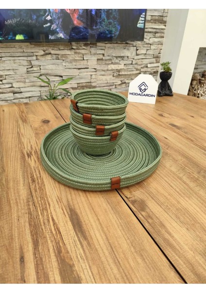 Hasır,jüt,5 Parça, Sunum Çerez Takımı , Sunum Kabı Tepsili modelleri