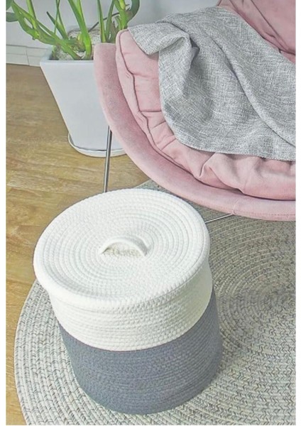 Jüt Hasır Sepet Düzenleyici Oyuncak Çamaşır Sepeti Kapaklı fiyatları