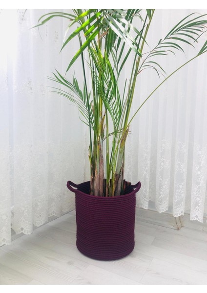 Hasır Sepet Oyuncak Sepeti Çok Amaçlı Düzenleyici Saksılık 25 x 25 Mor modelleri