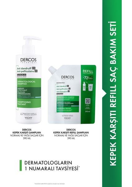Normal ve Yağlı Saçlar Için Kepek Karşıtı Refill Saç Bakım Seti