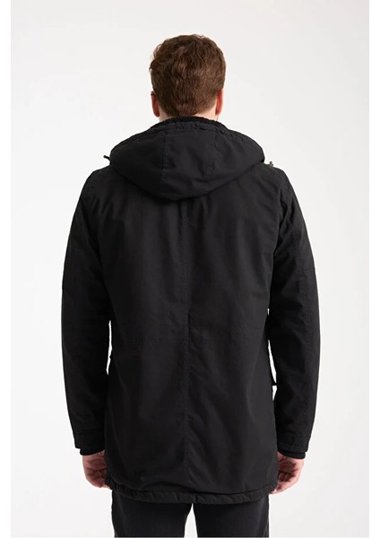 Erkek Siyah Gabardin Su Geçirmez Kaban fırsatları