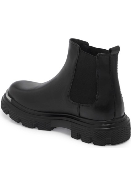 Siyah Hakiki Deri Erkek Casual Bot - E24K1BT57062-A23