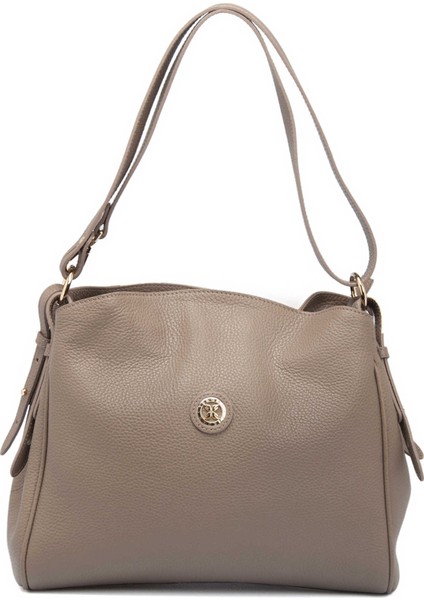 Bej Hakiki Deri Kadın Omuz Çantası - S25K1BC79450-B73