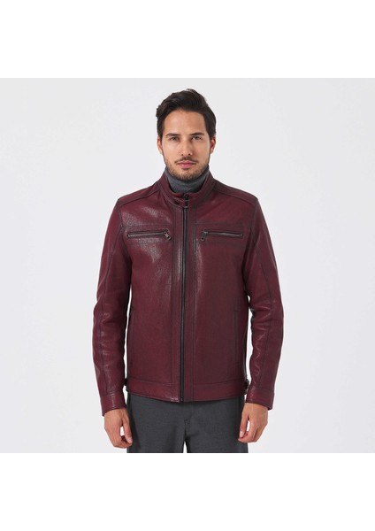 Bordo Hakiki Deri Erkek Hakiki Deri Mont - E23BDM310543-R4X fiyatları