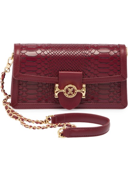 Bordo Hakiki Deri Kadın El Çantası - S25K1BC80370-F9J