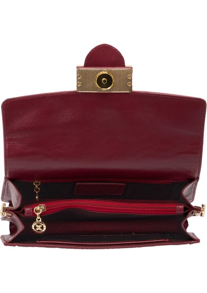 Bordo Hakiki Deri Kadın El Çantası - S25K1BC80370-F9J fırsatları