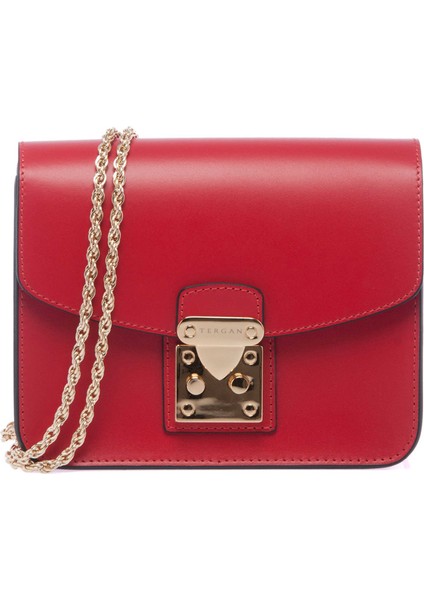 Kırmızı Hakiki Deri Kadın Çapraz Askılı Çanta - S25K1BC78972-H4B