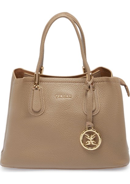 Bej Hakiki Deri Kadın El Çantası - S25K1BC80440-S95
