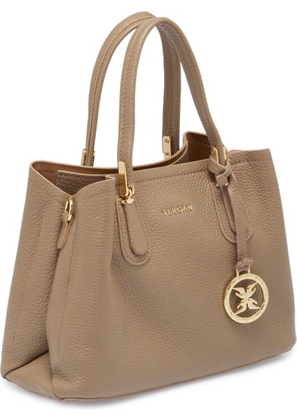 Bej Hakiki Deri Kadın El Çantası - S25K1BC80440-S95 fiyatları