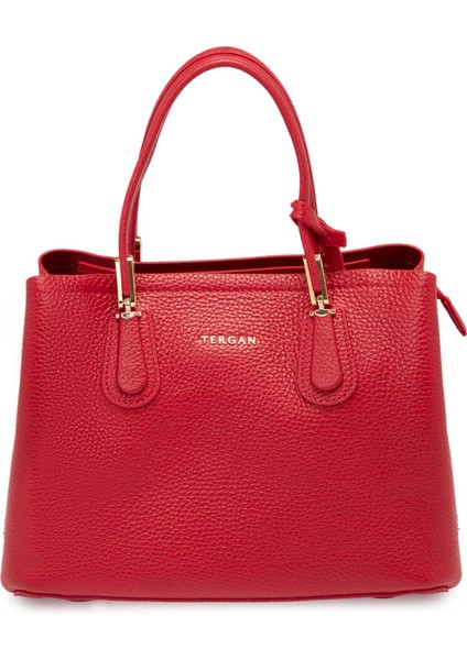 Kırmızı Hakiki Deri Kadın El Çantası - S25K1BC80440-B68