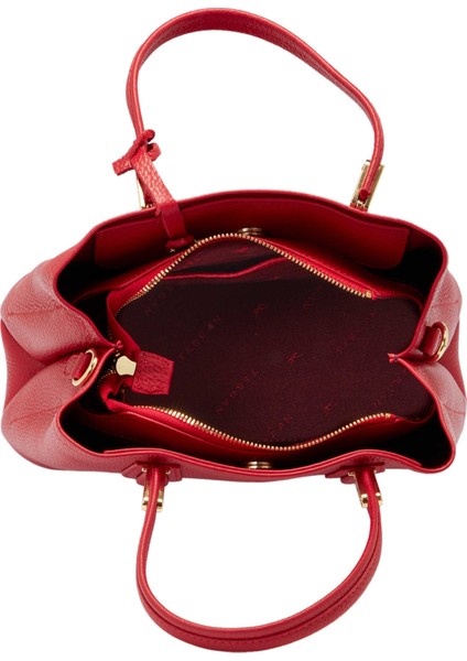 Kırmızı Hakiki Deri Kadın El Çantası - S25K1BC80440-B68 fırsatları