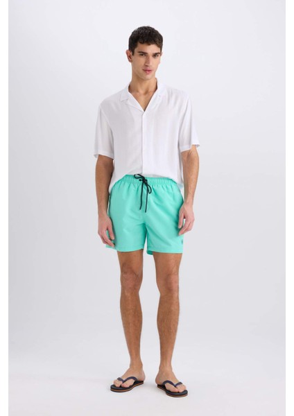 File Astarlı Kısa Boy Deniz Şortu