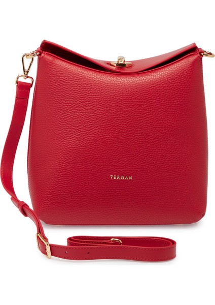 Kırmızı Hakiki Deri Kadın El Çantası - S25Y1BC80407-D2N