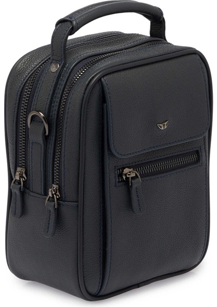 Lacivert Hakiki Deri Erkek Çapraz Askılı Çanta - S1AC00021497-U6H fiyatları