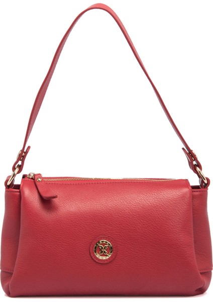 Kırmızı Hakiki Deri Kadın Omuz Çantası - S25Y1BC78734-A86