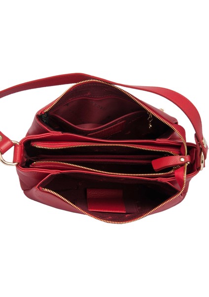 Kırmızı Hakiki Deri Kadın Omuz Çantası - S25Y1BC78734-A86 fırsatları