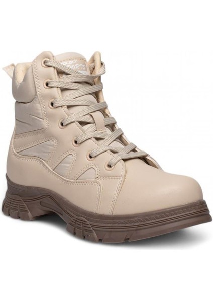 Zenne 24087 Cilt Bej Vizon Paraşüt Kumaş Su Itici Kaymaz Kadın Kışlık Bot