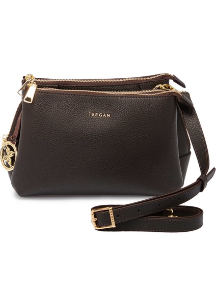 Kahve Hakiki Deri Kadın Çapraz Askılı Çanta - S25K1BC80468-A42