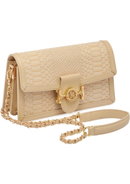 Bej Hakiki Deri Kadın El Çantası - S25K1BC80370-F0K fiyatları