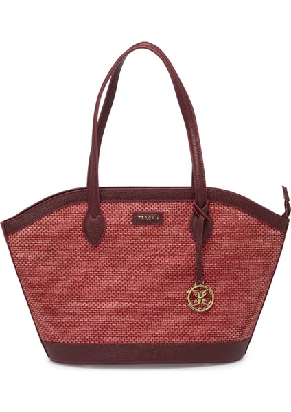 Bordu Hasır Hakiki Deri Kadın El Çantası - S25Y1BC80464-V1I