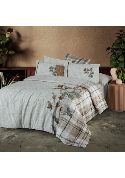 Frances Çift Kişilik %100 Pamuk Çift Taraflı Nevresim Takımı Bej fiyatları