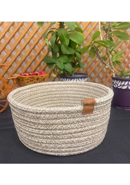 Jüt Hasır El Dokuma Çok Amaçlı Sepet Makyaj Banyo ve Mutfak Organizeri indirimleri