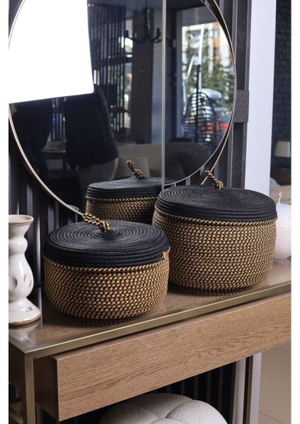 Jüt, Hasır, Mutfak Sepeti, Meyve Sepeti, Sepeti Organizer,2 Li