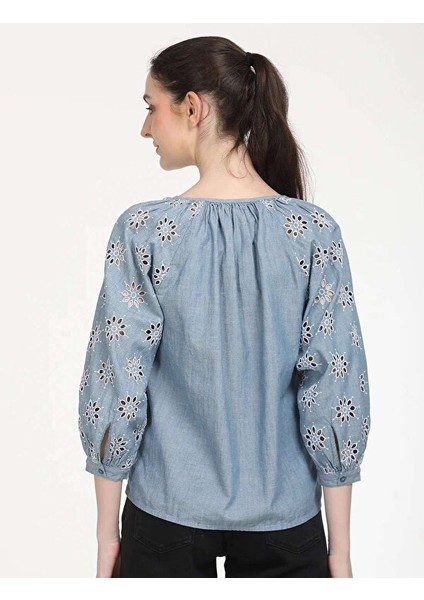 Crystal Gathered Bluz modelleri