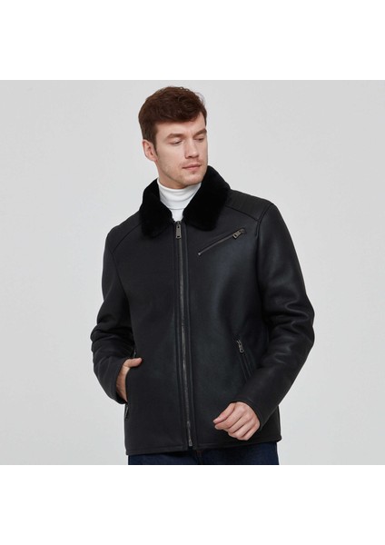 Siyah Hakiki Deri Erkek Hakiki Deri Mont - E23BKM310456-D51 fiyatları