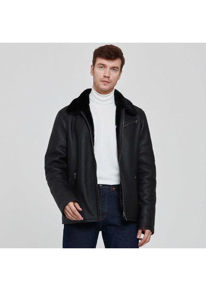 Siyah Hakiki Deri Erkek Hakiki Deri Mont - E23BKM310456-D51 modelleri