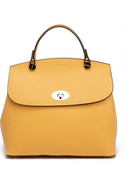 Sarı Hakiki Deri Kadın El Çantası - S25Y1BC79121-H28