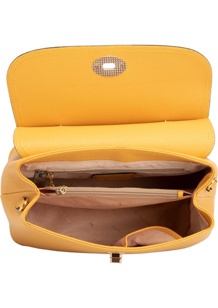 Sarı Hakiki Deri Kadın El Çantası - S25Y1BC79121-H28 fırsatları