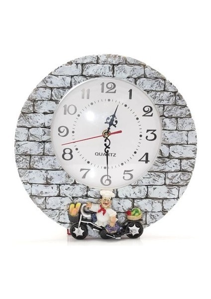 çınar ticaret aşçı tasarımlı polyester duvar saati model 1