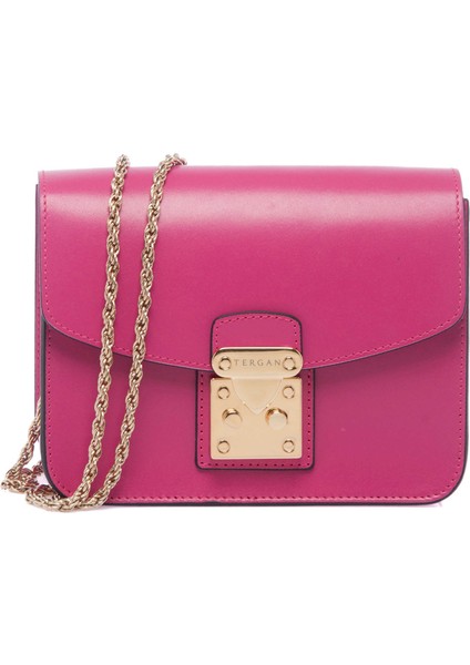 Fuşya Hakiki Deri Kadın Çapraz Askılı Çanta - S25K1BC78972-J7E