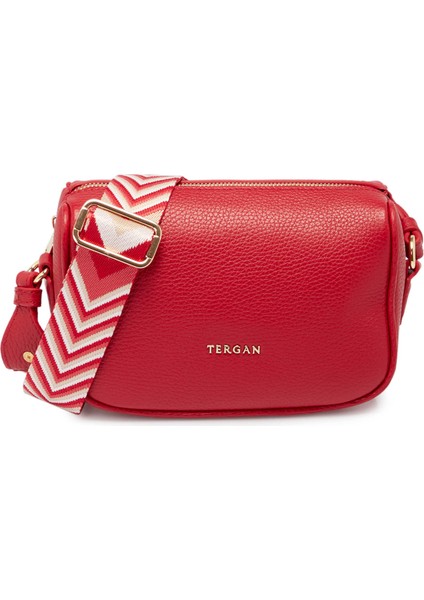 Kırmızı Hakiki Deri Kadın Çapraz Askılı Çanta - S25K1BC80467-B68