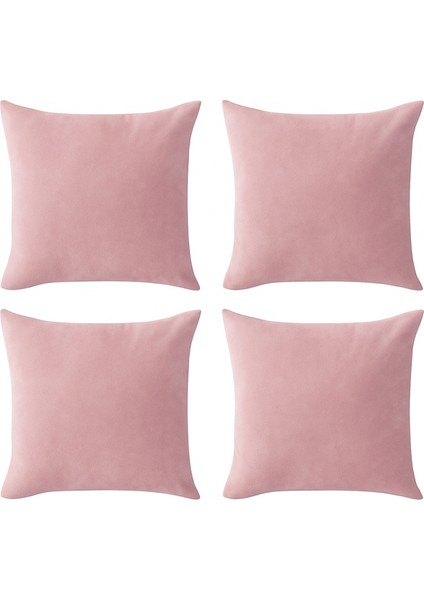 Pudra Kırlent Kılıfı 4'lü Set - Gizli Fermuarlı - Kadife Dokulu fiyatları