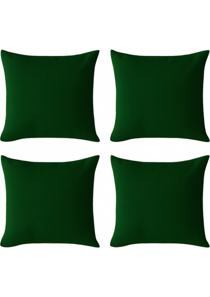 Yeşil Kırlent Kılıfı 4'lü Set - Gizli Fermuarlı - Kadife Dokulu fiyatları
