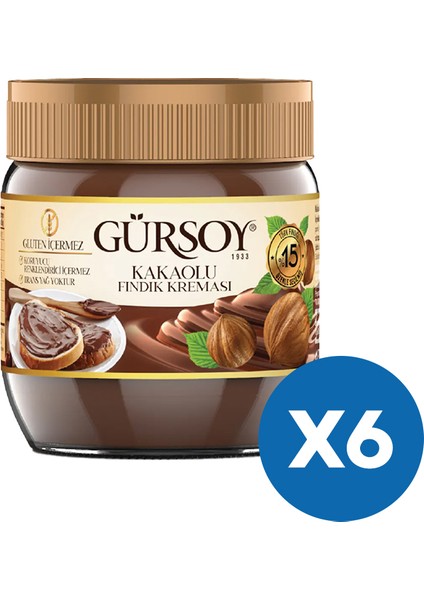 Kakaolu Fındık Kreması 400 G (6'lı Paket)